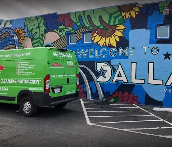 SERVPRO Truck in Downtown Dallas 