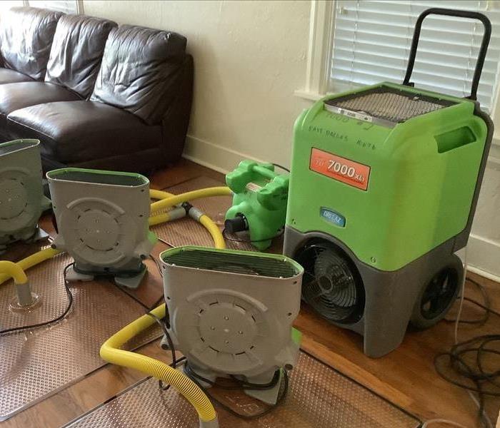 SERVPRO equipment at work